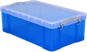 Really Useful Opbergbox 12 liter 465x270x150 mm transparant blauw