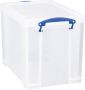 Really Useful Boxes van stevig kunststof | VindiQ Really Useful Box opbergdoos 19 liter hangmappenkoffer transparant - Thumbnail 2