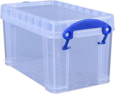 Really Useful Boxes transparante opbergdoos 2 1 l buitenft 240 x 130 x 125 mm binnenft 190 x 100 x 1...