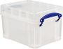 Really Useful Boxes van stevig kunststof | VindiQ Really Useful Box opbergdoos 3 liter transparant - Thumbnail 2