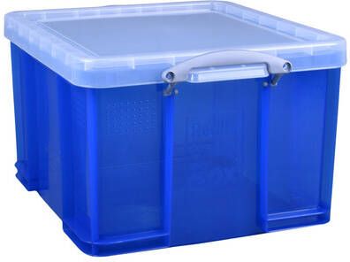 Really Useful Opbergbox 42 liter 520x440x310 mm transparant blauw