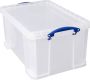 Really Useful Boxes van stevig kunststof | VindiQ Really Useful Box opbergdoos 48 liter transparant - Thumbnail 2