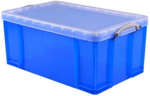 Really Useful Opbergbox 64 liter 710x440x310 mm transparant blauw