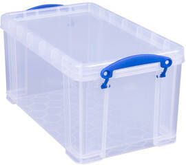 Really Useful Boxes van stevig kunststof | VindiQ Really Useful Box opbergdoos 8 liter met opening aan de voorkant transparant
