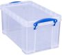 Really Useful Boxes van stevig kunststof | VindiQ Really Useful Box opbergdoos 8 liter met opening aan de voorkant transparant - Thumbnail 2