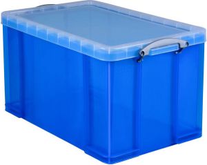 Really Useful Opbergbox 84 liter 710x440x380 mm transparant blauw