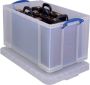 Really Useful Boxes van stevig kunststof | VindiQ Really Useful Box 84 liter transparant per stuk verpakt in karton - Thumbnail 4