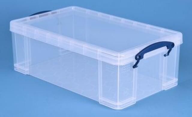 Really Useful Boxes van stevig kunststof | VindiQ Really Useful Box opbergdoos 12 liter transparant - Foto 2