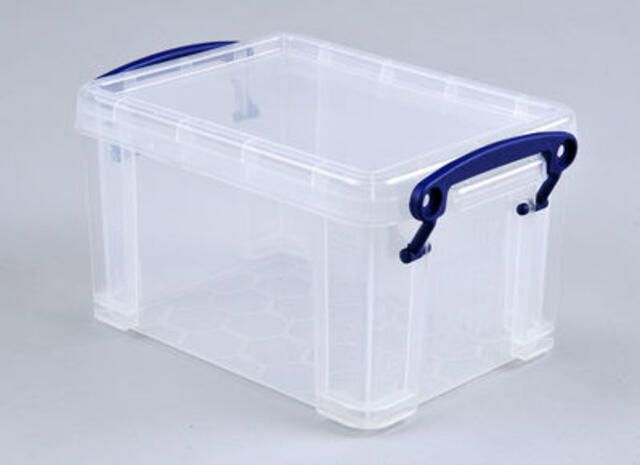 Really Useful Boxes van stevig kunststof | VindiQ Really Useful Box opbergdoos 1 6 liter transparant - Foto 2