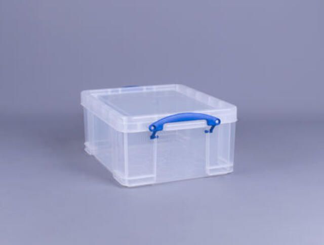 Really Useful Boxes van stevig kunststof | VindiQ Really Useful Box opbergdoos 21 liter transparant - Foto 2