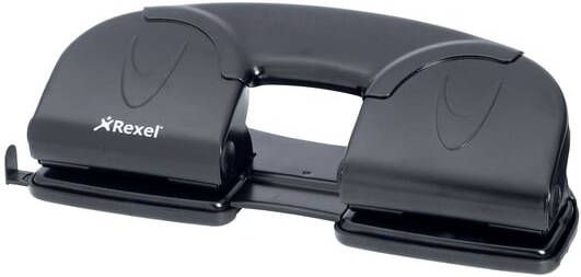 Rexel Perforator V412 4-gaats 12 vel zwart