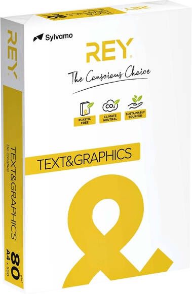 Rey Kopieerpapier Text&Graphics A4 80gr wit 500vel
