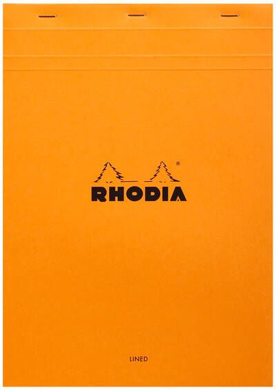 Rhodia Schrijfblok A4 lijn 160 pagina's 80gr oranje
