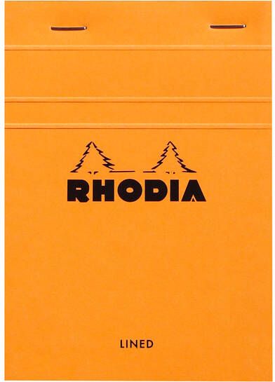 Rhodia Schrijfblok A6 lijn 160 pagina's 80gr oranje