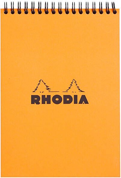 Rhodia Spiraalblok A5 lijn 160 pagina's 80gr oranje