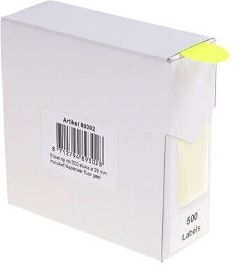 Rillprint ronde etiketten diameter 25 mm rol van 500 stuks fluo geel - Foto 2
