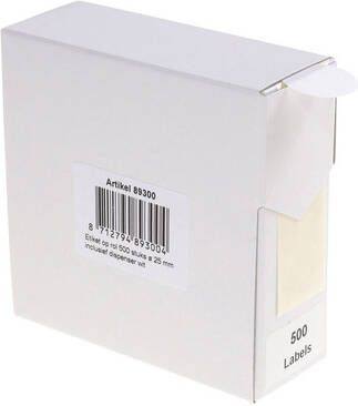 Rillprint ronde etiketten diameter 25 mm rol van 500 stuks wit - Foto 2