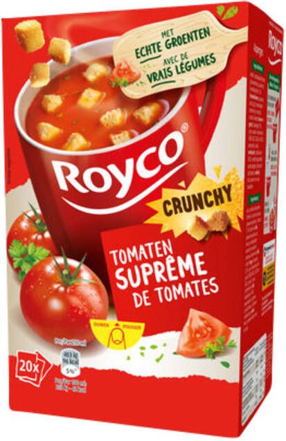 Royco Minute Soup tomatensuprême met croutons pak van 20 zakjes