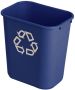 Rubbermaid Papierbak recycling medium 26L blauw - Thumbnail 2