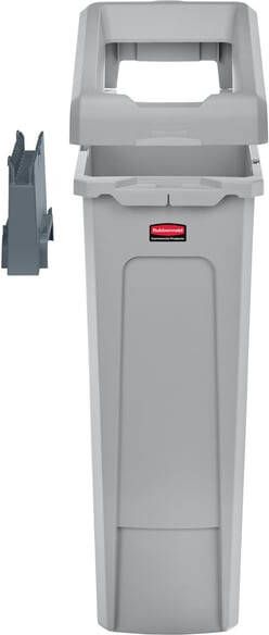 Rubbermaid Afvalbak Slim Jim Recyclestation starterset 87 liter grijs