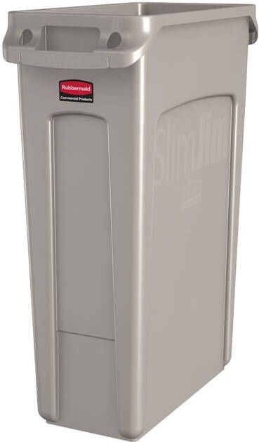 Rubbermaid Afvalbak Slim Jim Vented met luchtsleuven 87 liter grijs