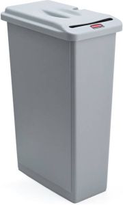Rubbermaid Afvalcontainer Slim Jim vertrouwelijk grijs 87liter