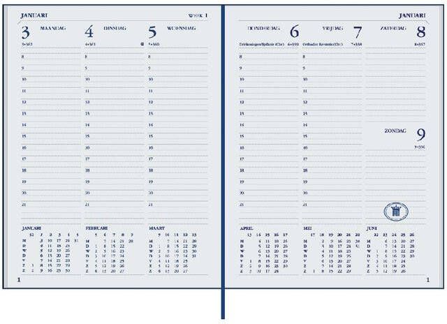 Ryam Agenda 2023 Weekplan Plus Mundior Mercury 7dagen 2pagina's rood