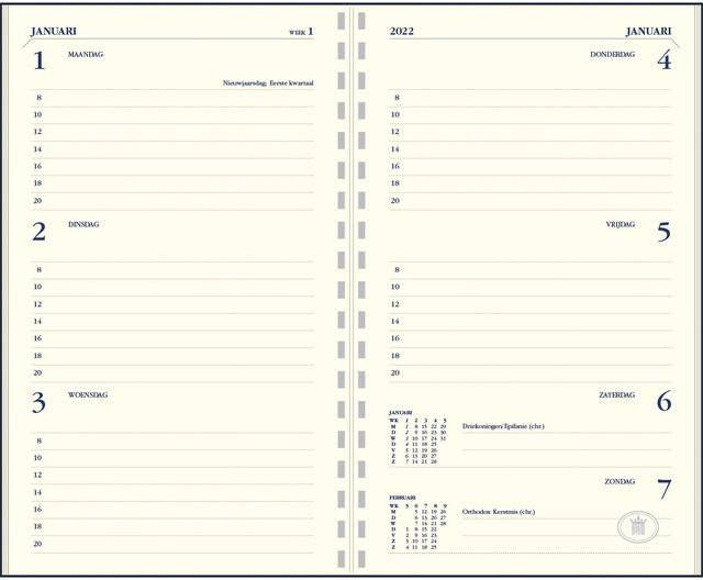 Ryam Agendavulling 2023 Memoplan 7 staand 7dagen 2pagina's creme