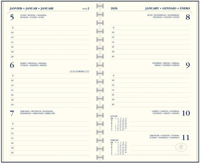 Ryam Agendavulling 2025 Memoplan 7 staand 7dagen 2pagina's creme