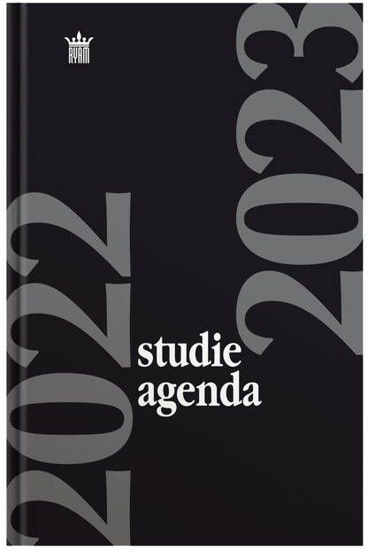 Ryam Schoolagenda 2022-2023 Studie hardcover zwart