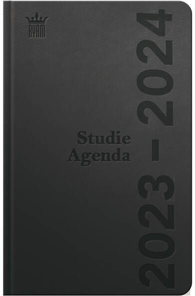 Ryam Schoolagenda 2023-2024 Studie DeLuxe 7dagen 2pagina's zwart