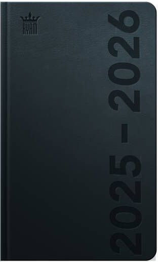 Ryam Schoolagenda 2025-2026 Cursus DeLuxe 7dagen 2pagina's zwart