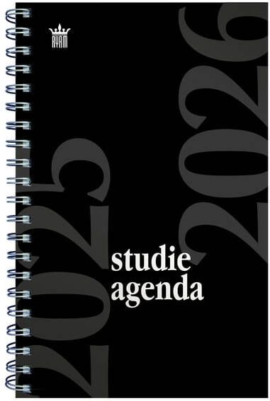 Ryam Schoolagenda 2025-2026 Studie 7dagen 2pagina's spiraal zwart