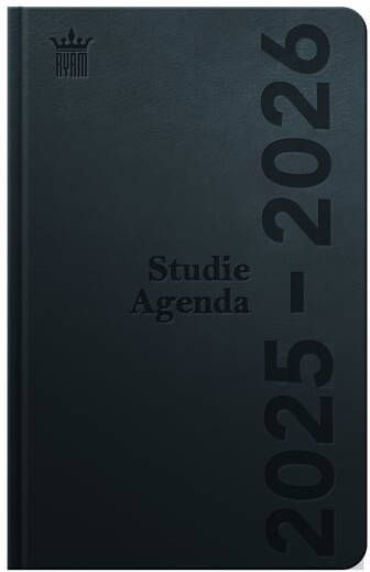 Ryam Schoolagenda 2025-2026 Studie DeLuxe 7dagen 2pagina's zwart
