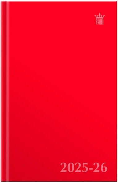 Ryam Schoolagenda 2025-2026 Studie Uni 7dagen 2pagina's rood