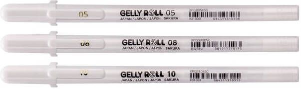 Sakura Gelschrijver Gelly Roll Classic set Ã  3 breedtes wit