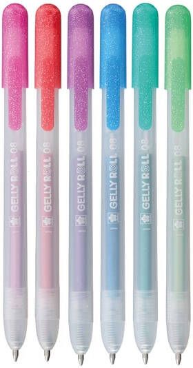 Sakura Gelschrijver Gelly Roll Metallic 08 klikfunctie setà 6 kleuren