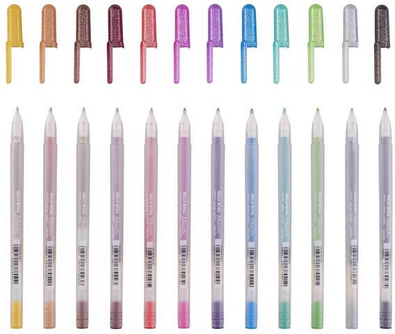 Sakura roller Gelly Roll Metallic etui van 12 stuks in geassorteerde kleuren