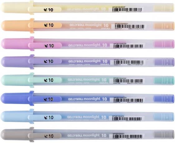 Sakura Gelschrijver Gelly Roll Moonlight 10 pastel set Ã  8 kleuren