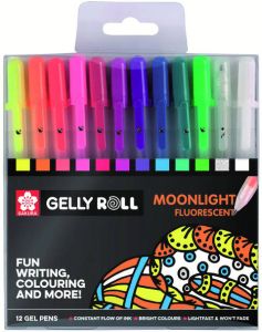 Sakura roller Gelly Roll Moonlight etui van 12 stuks in geassorteerde kleuren