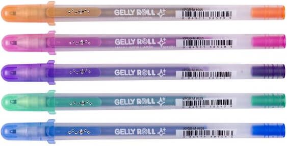 Sakura Gelschrijver Gelly Roll Silver Shadow set Ã  5 kleuren