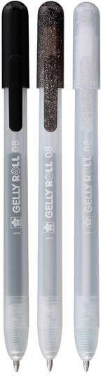 Sakura Gelschrijver Gelly Roll Special 08 klikfunctie setà 3 kleuren zilver