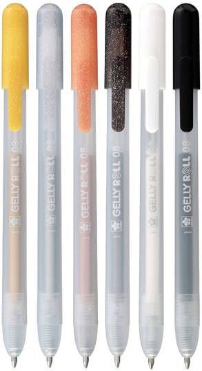 Sakura Gelschrijver Gelly Roll Special 08 klikfunctie setà 6 kleuren