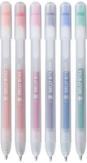 Sakura Gelschrijver Gelly Roll Stardust 08 klikfunctie setà 6 kleuren
