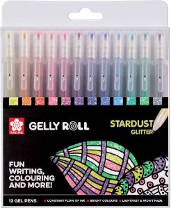 Sakura roller Gelly Roll Stardust etui van 12 stuks in geassorteerde kleuren