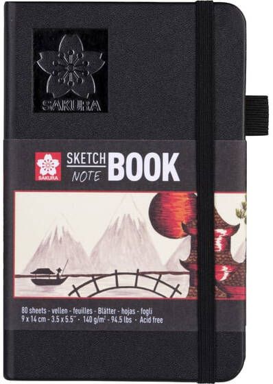 Sakura schetsboek 80 vel 140 g mÂ² ft 9 x 14 cm wit papier