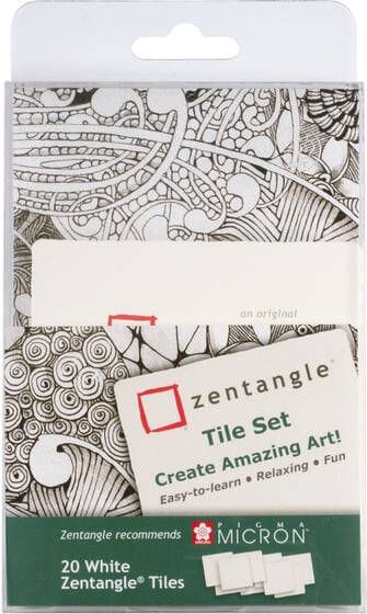 Sakura Tekenset Zentangle set Ã  20 patronen wit