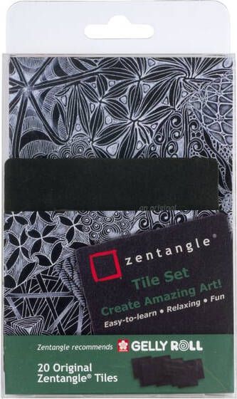Sakura Tekenset Zentangle set Ã  20 patronen zwart
