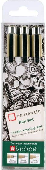 Sakura Tekenset Zentangle setà 3 pennen zwart