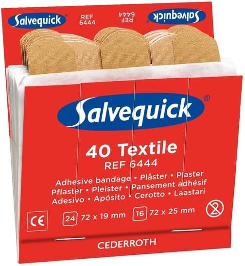 Salvequick navulling voor pleisterautomaat elastische pleisters pak van 6 navullingen